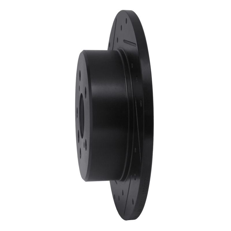 Toyota Avalon Brake Rotor (1) - Rear Left - R1 Concepts - Drilled & Slotted - Black - `00-`04